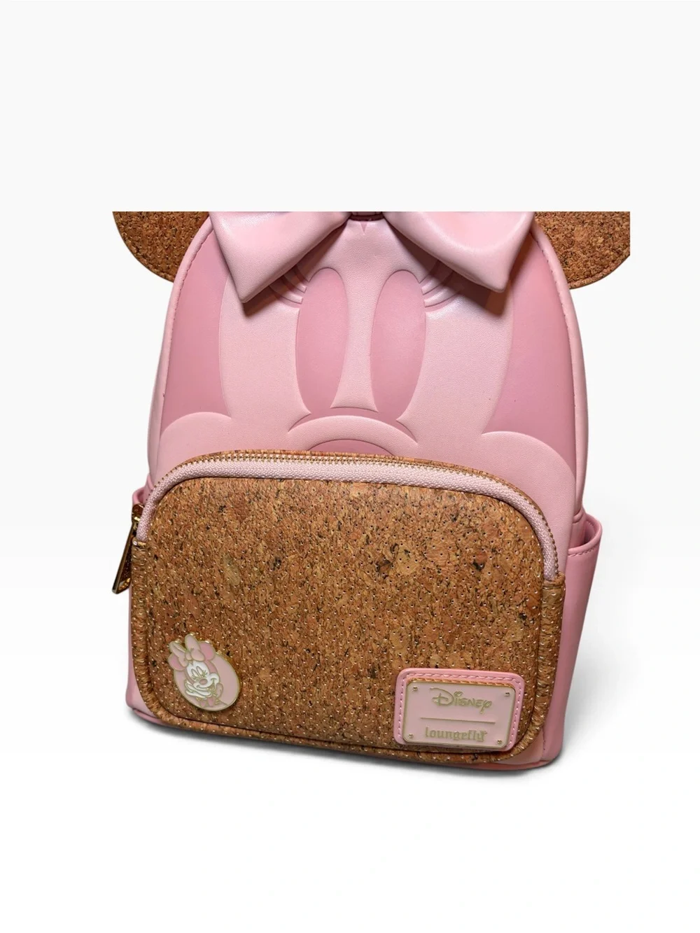 Loungefly Disney Pink Minnie Mouse Cosplay Corkboard Pin Collector Mini Backpack
